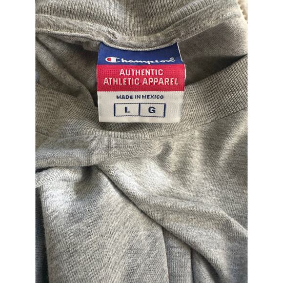 90s Champion Longsleeve Gray Tee Large - Picture 4 of 4